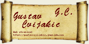 Gustav Cvijakić vizit kartica
